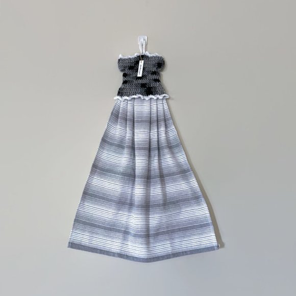 Crochet set, Dress Shape Dish Towel, Handmade Crochet Pot Holder - Picture 2 of 9